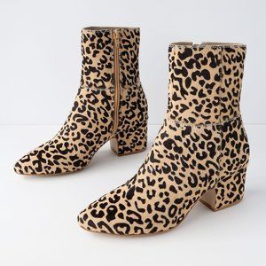 Matisse Leopard Pony Fur Booties